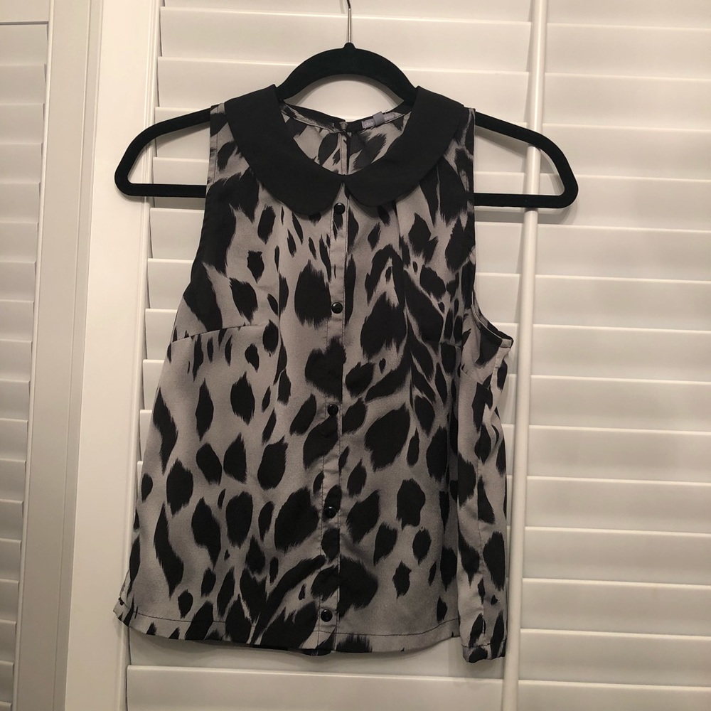 Black and Grey Blouse